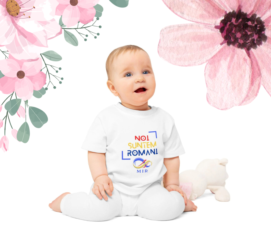 Tricou pentru Copii Mici „Noi Suntem Români” – Confort Organic și Mândrie Națională